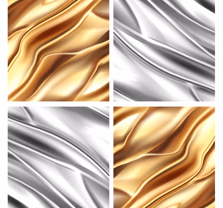 Sottobicchieri onde metalliche lucenti - TenStickers