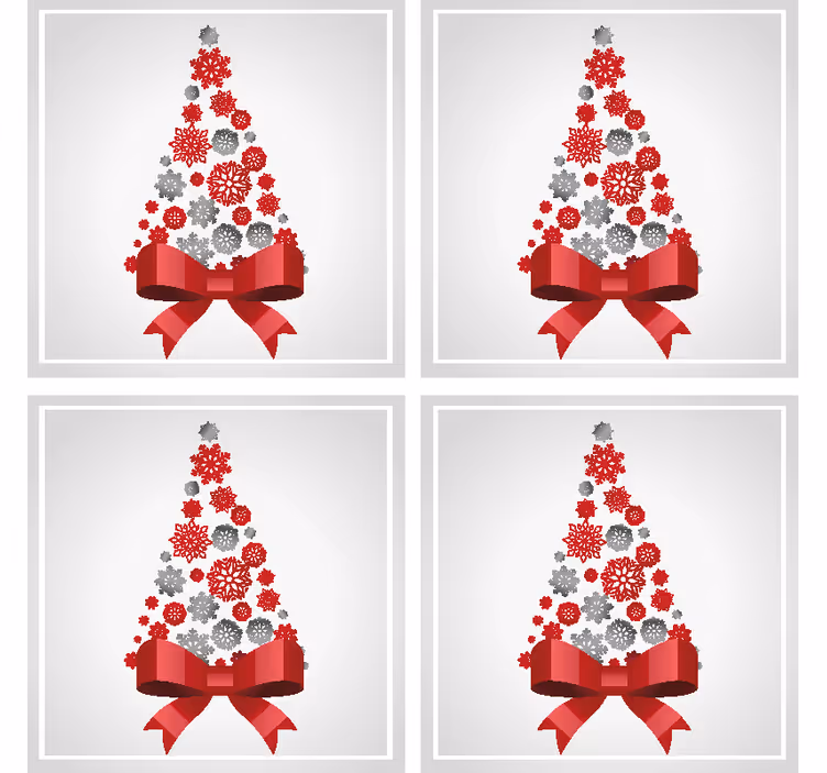 Sottobicchiere Natale Elegante albero di natale - TenStickers