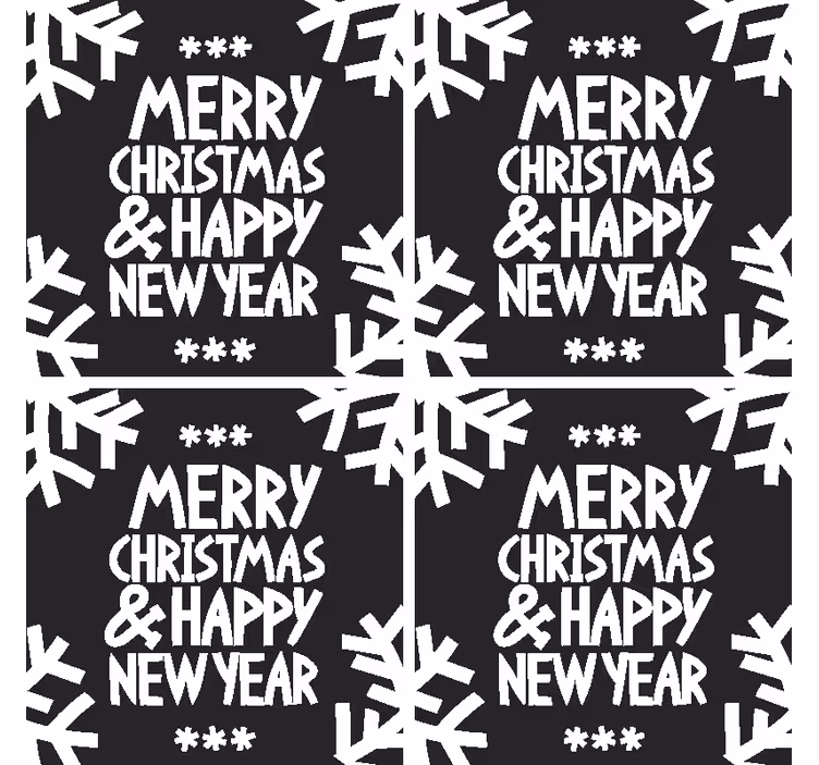 Buon natale e felice anno nuovo sottobicchieri - TenStickers
