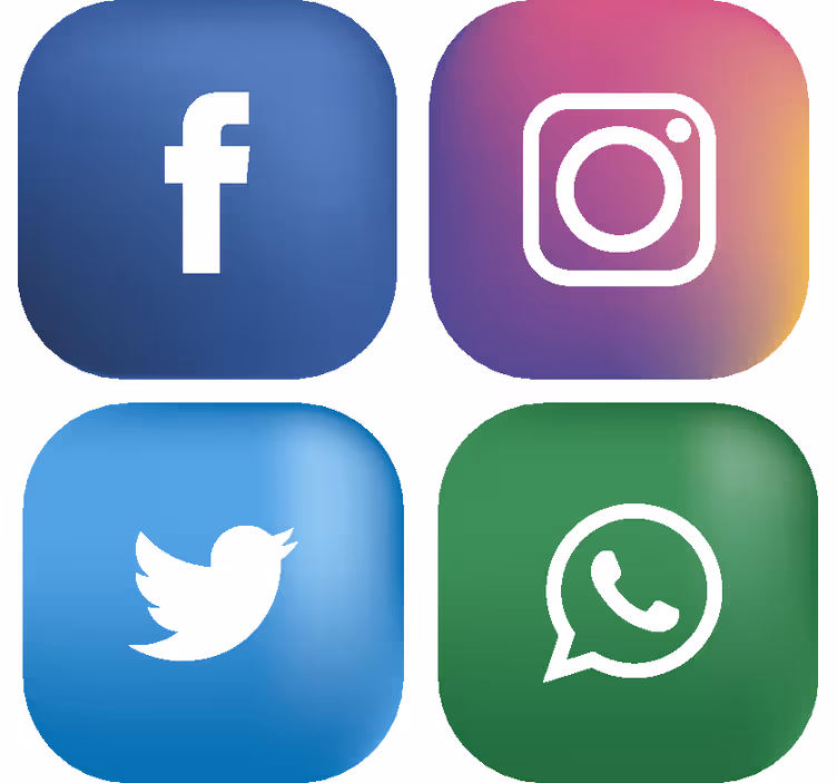 Sottobicchiere  tema frikis Social media - TenStickers