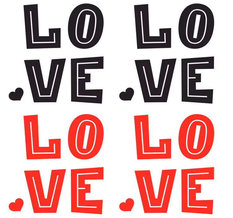 Sottobicchieri con frase tipografia amore audace - TenStickers