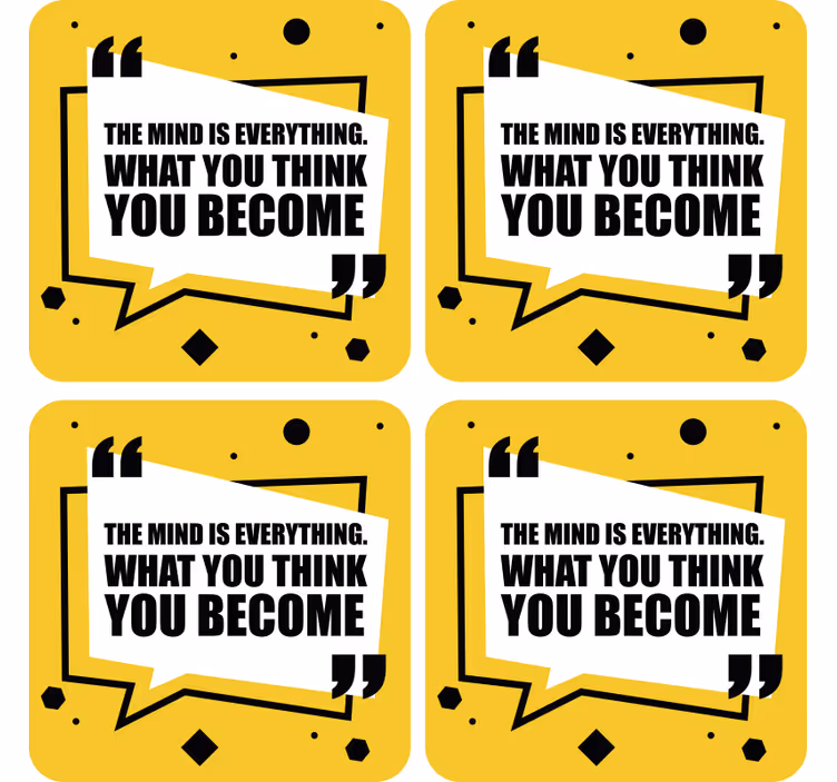 Citazione motivazionale sottobicchieri di testo - TenStickers