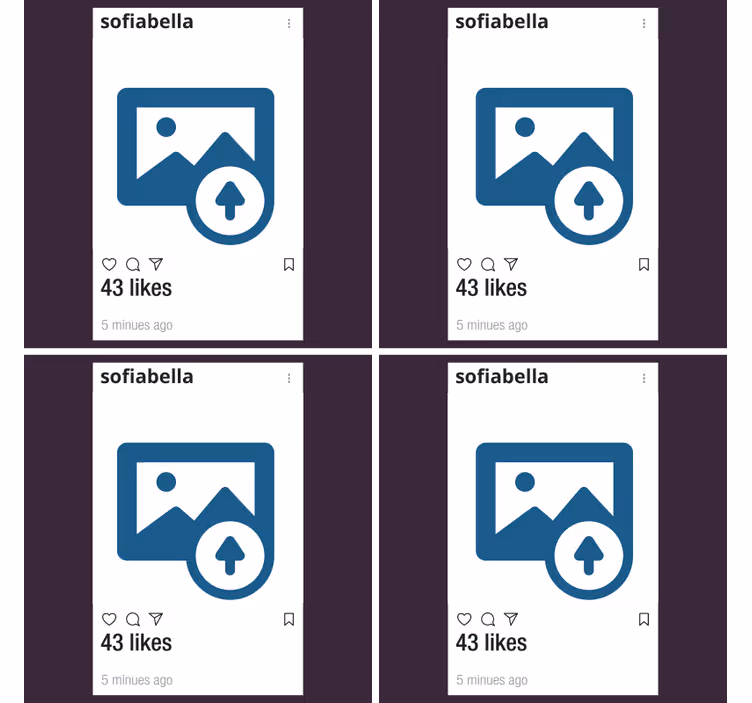Instagram con sottobicchieri personalizzati foto e testo - TenStickers