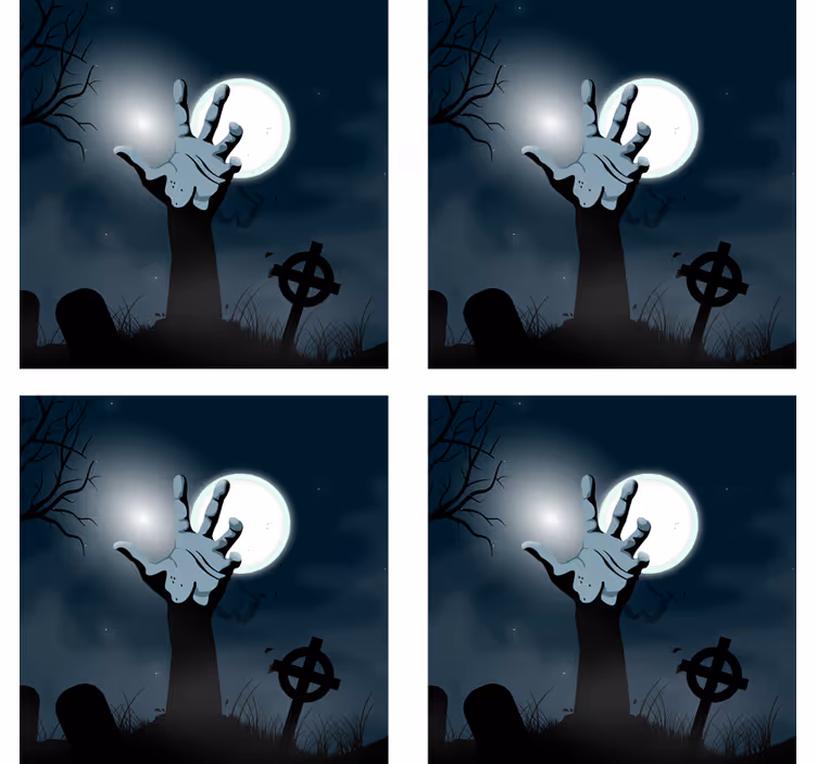 Sottobicchieri halloween mano spettrale del cimitero - TenStickers