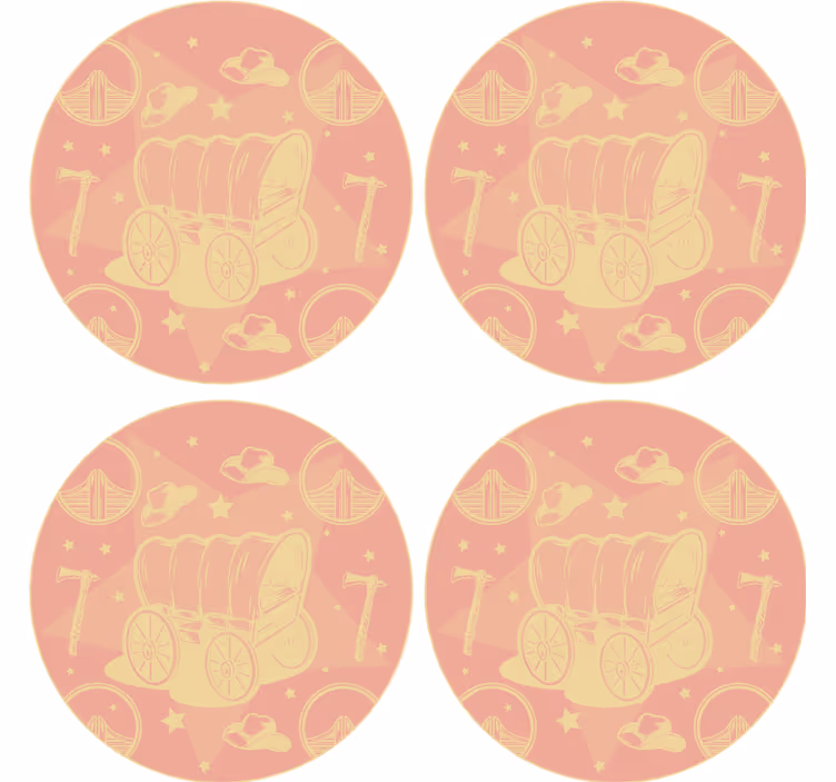 Sottobicchieri frikis design retro wagon - TenStickers