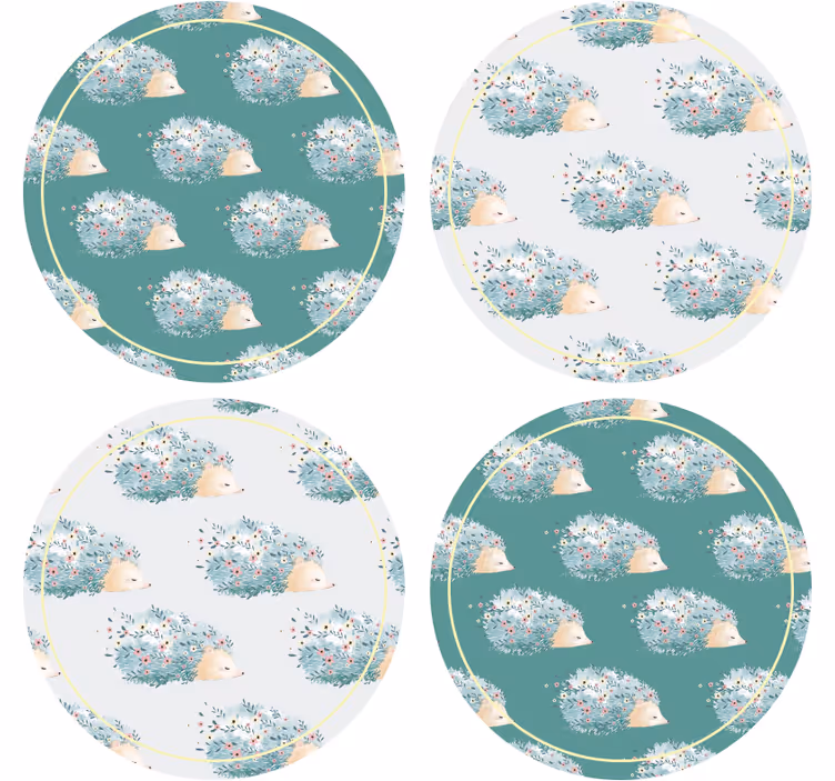 Sottobicchieri moderno ricci in ambienti floreali - TenStickers