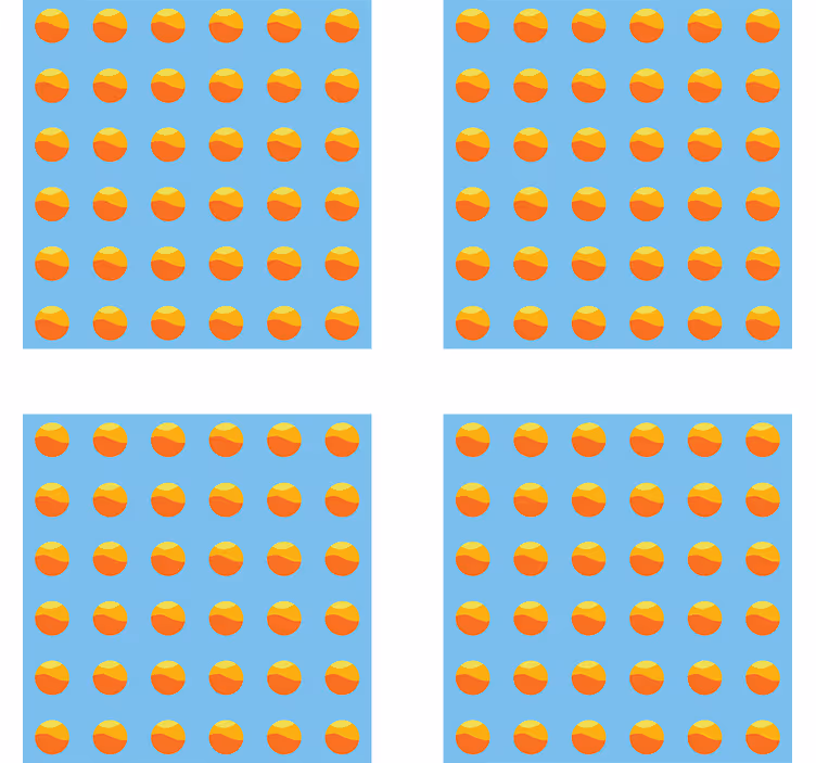 Sottobicchieri moderno motivo circolare colorato - TenStickers