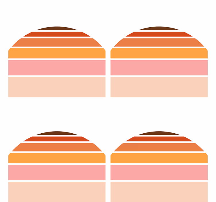 Sottobicchieri forma colorata stratificata - TenStickers