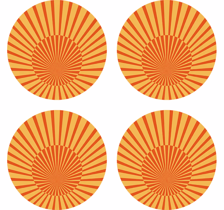 Sottobicchieri motivo sole radiante - TenStickers
