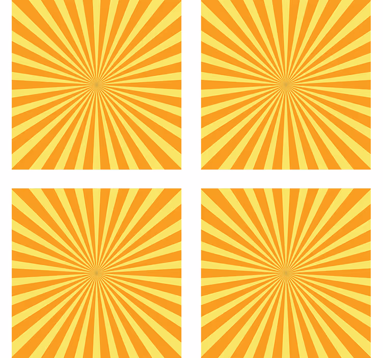 Sottobicchieri motivo sole luminosa - TenStickers
