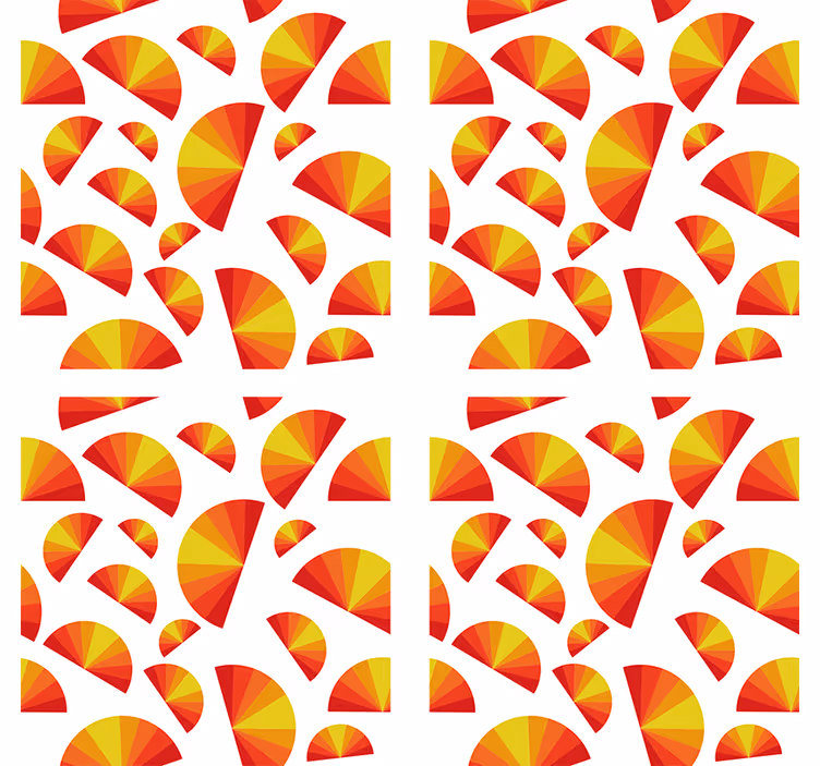 Sottobicchieri motivi geometrici a ventaglio - TenStickers