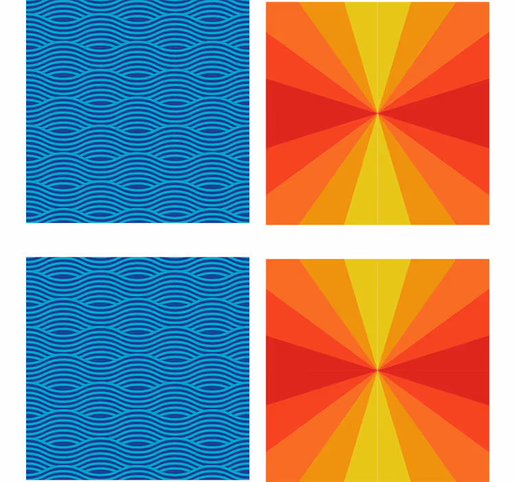 Sottobicchieri esplosione di colori radianti - TenStickers