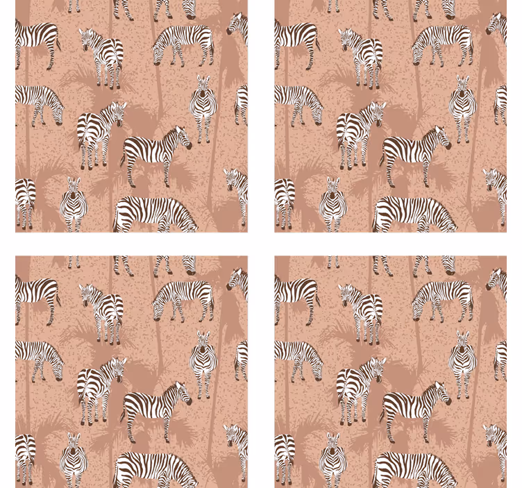 Sottobicchieri moderno superficie texturizzata zebra - TenStickers