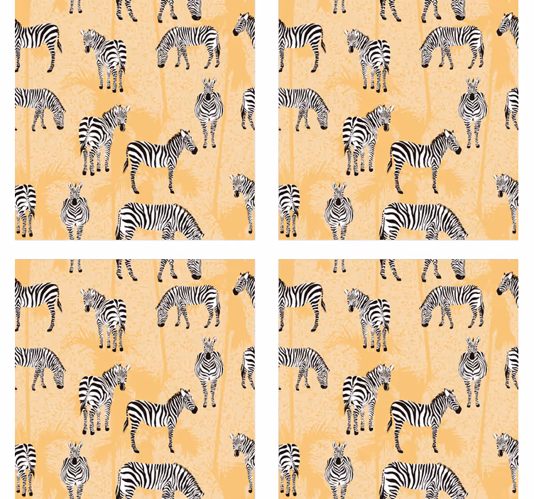 Sottobicchieri frikis con sfondo a strisce zebrate - TenStickers