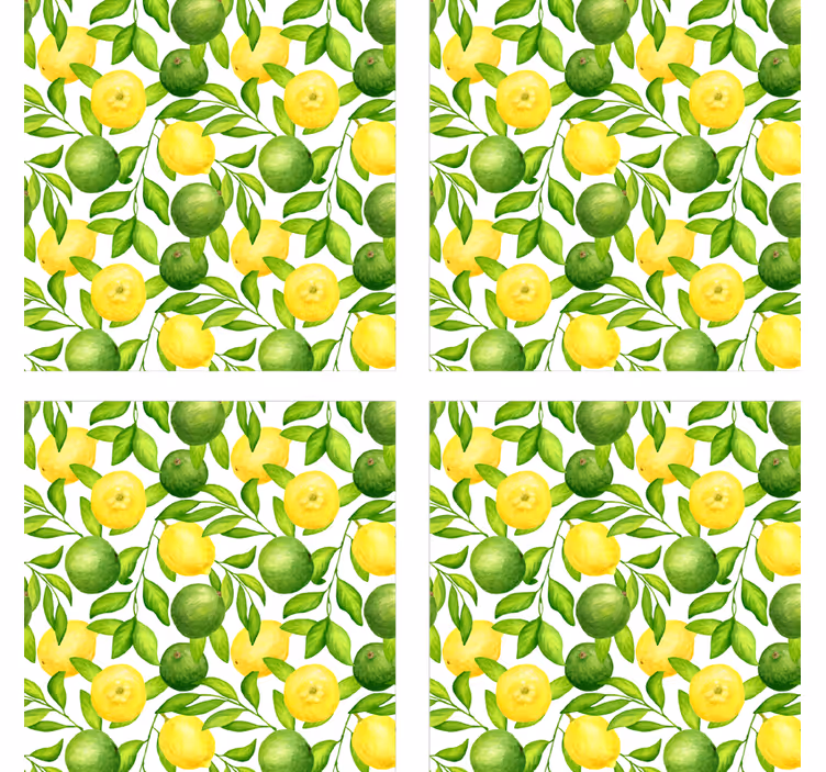 Sottobicchieri vivace motivo floreale agrumato - TenStickers