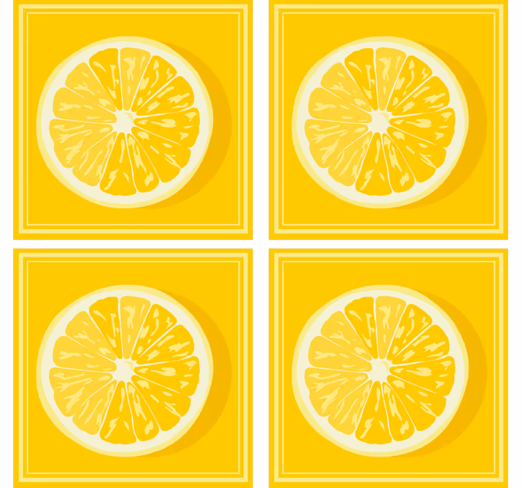 Sottobicchieri stile fetta di agrume - TenStickers
