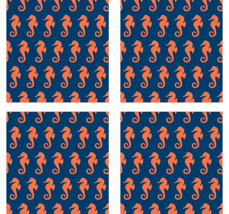 Sottobicchieri frikis con superficie a motivo cavalluccio - TenStickers