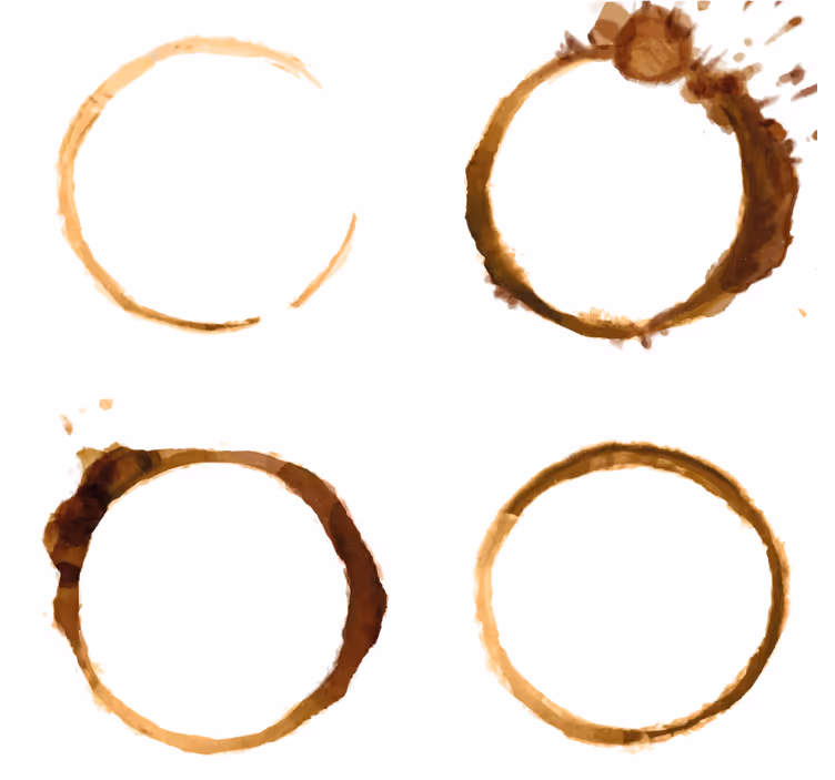 Sottobicchieri motivi di macchie di caffè - TenStickers