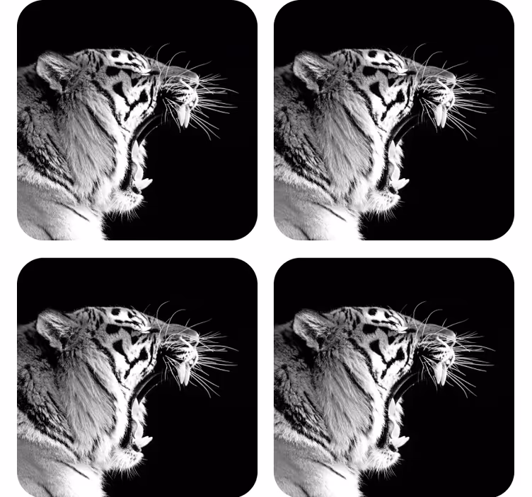 Sottobicchieri frikis profilo di tigre maestosa - TenStickers
