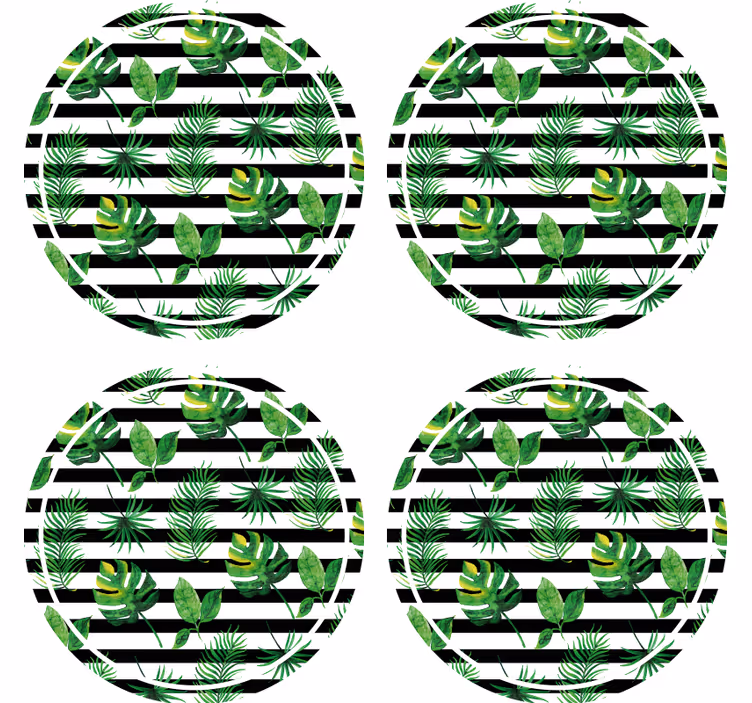 Sottobicchieri idea foglia tropicale - TenStickers