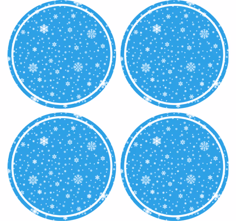 Sottobicchieri natalizi a forma di fiocco di neve - TenStickers