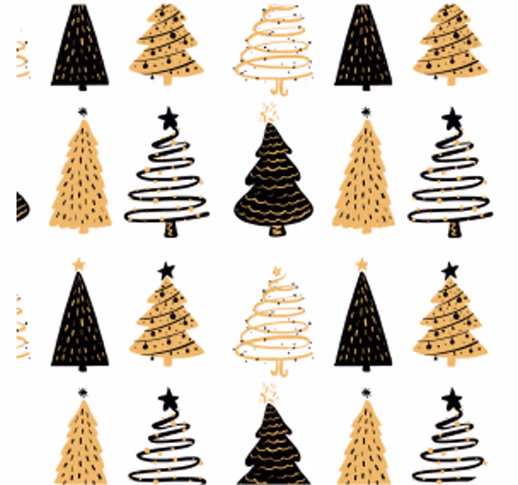Sottobicchieri natalizi con motivo albero stilizzato - TenStickers