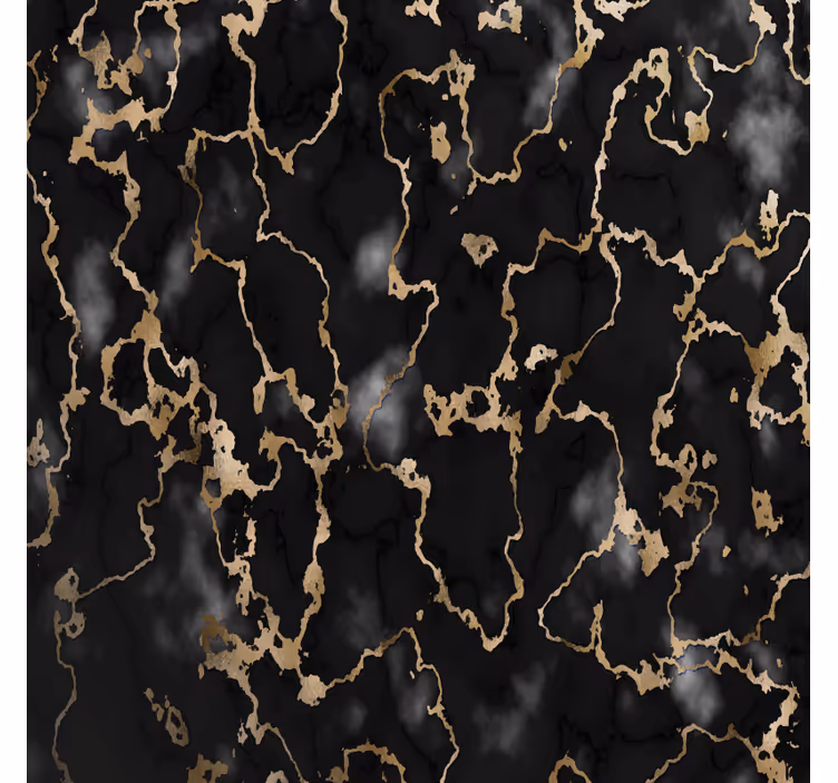 Sottobicchieri elegante motivo nero e oro - TenStickers