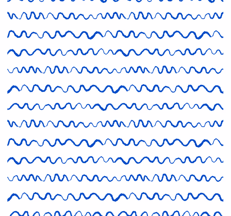 Sottobicchieri motivo linee blu ondulate - TenStickers