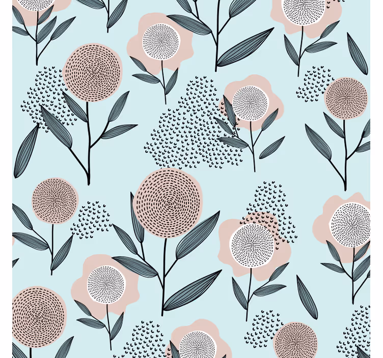 Sottobicchieri arte del motivo floreale - TenStickers