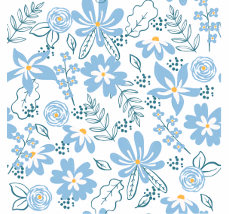 Sottobicchieri motivo floreale botanico - TenStickers