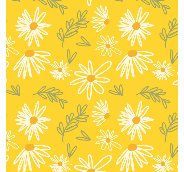 Sottobicchieri motivo floreale margherita - TenStickers