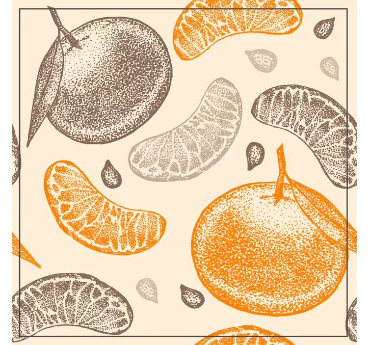 Sottobicchieri motivo frutta agrumi - TenStickers