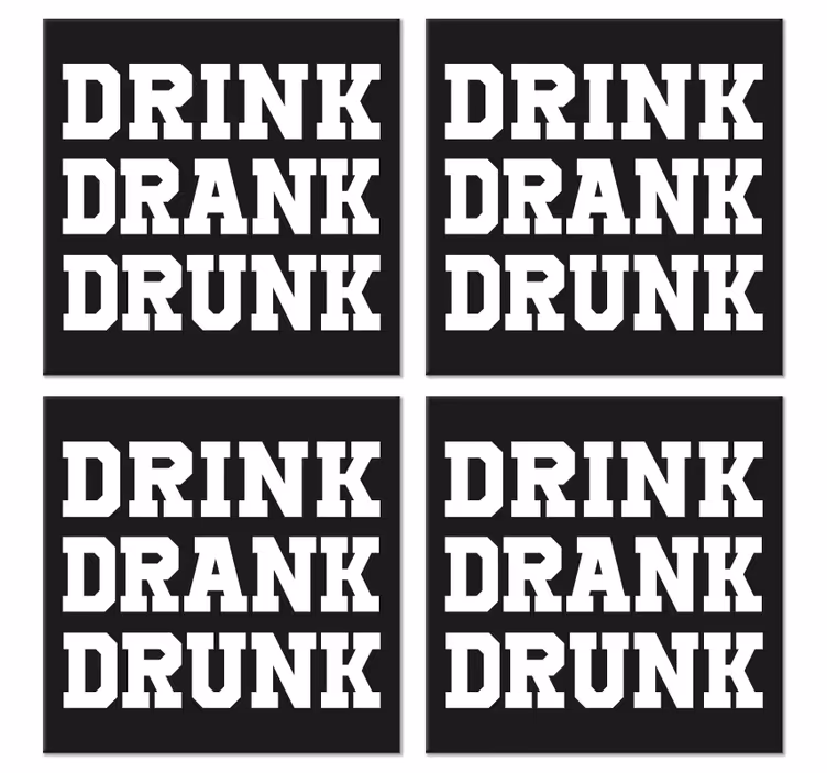 Sottobicchiere con coniugazione "Drink" - TenStickers