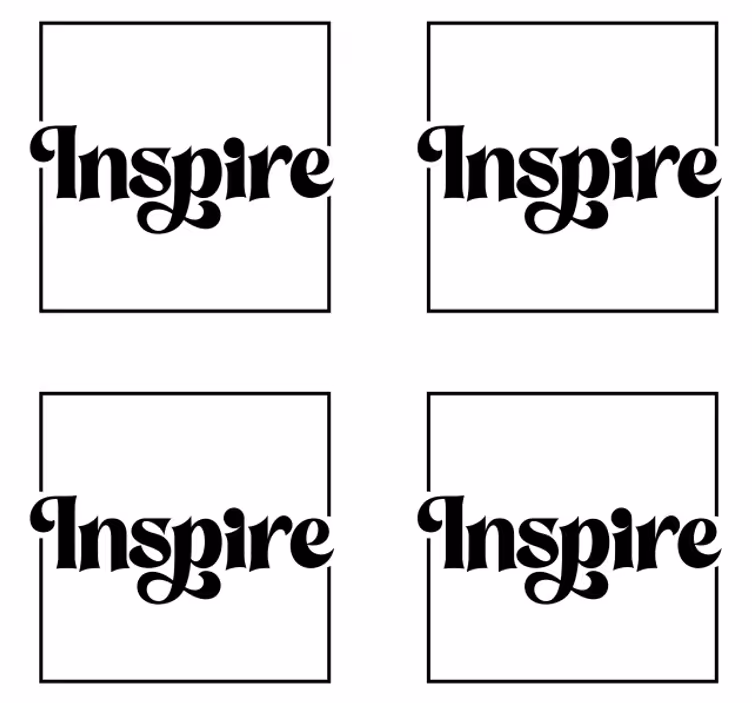 Sottobicchieri con frase tipografia audace ispiratrice - TenStickers