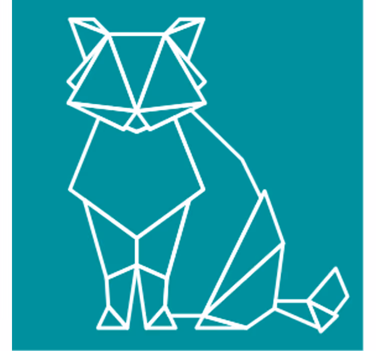 Sottobicchieri frikis contorni di animali geometrici - TenStickers