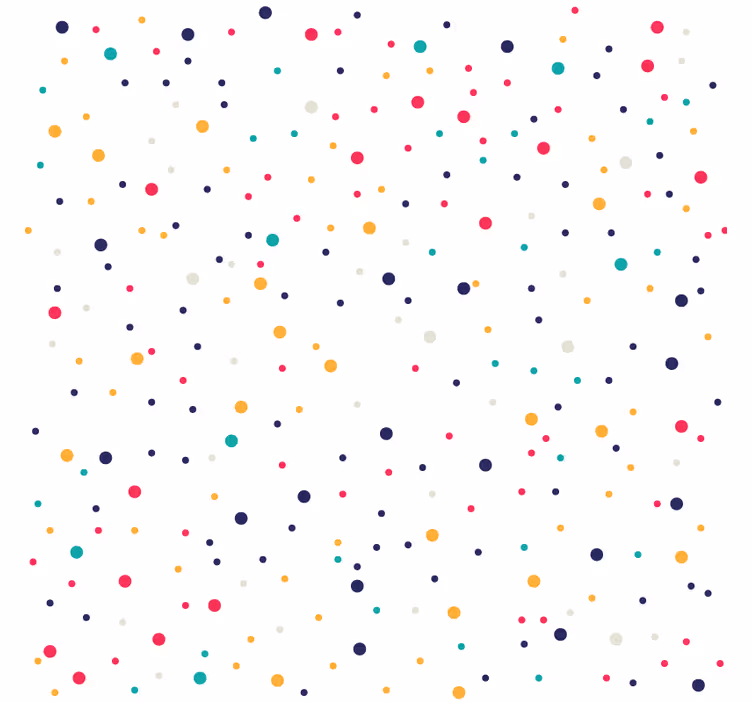 Sottobicchieri motivo a pois colorati - TenStickers