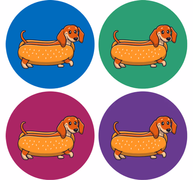 Sottobicchieri frikis cagnolino giocherellone - TenStickers