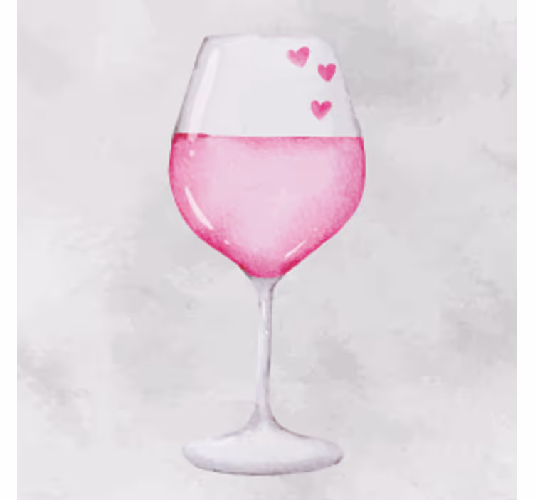 Sottobicchieri personalizzabili vetro decorato a cuore - TenStickers