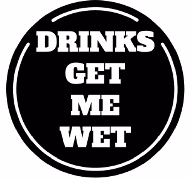 Sottobicchieri birra design a citazione circolare audace - TenStickers