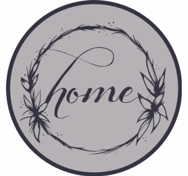 Sottobicchieri con frase cerchio floreale elegante - TenStickers