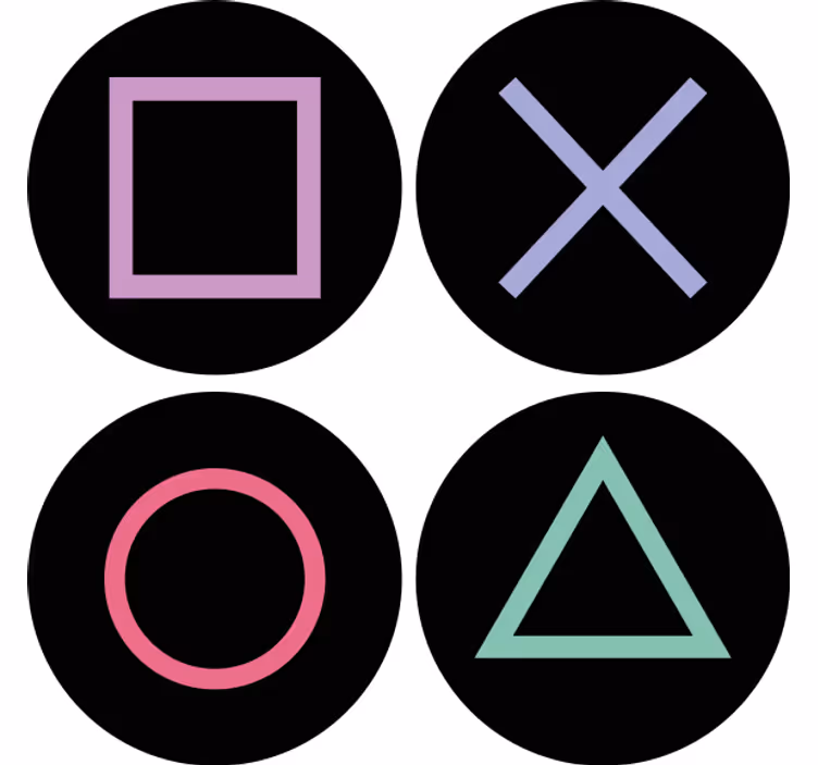 Sottobicchieri frikis con motivi colorati a forma - TenStickers