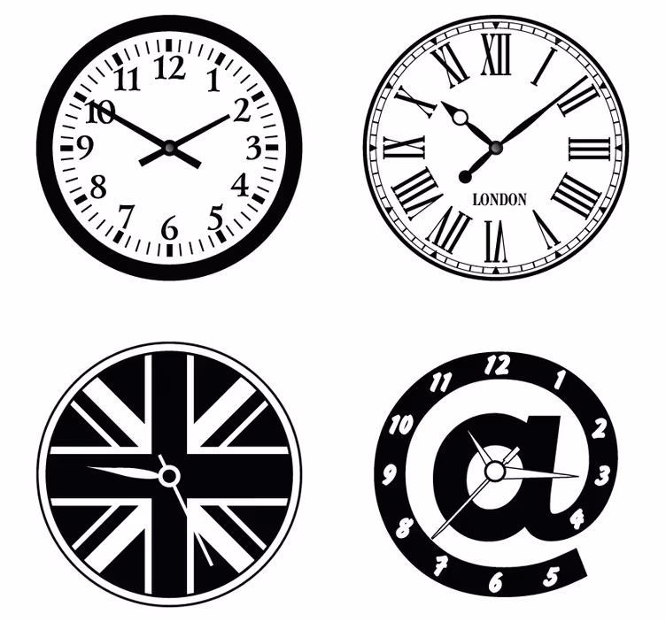 Sottobicchieri frikis elementi di design orologio - TenStickers