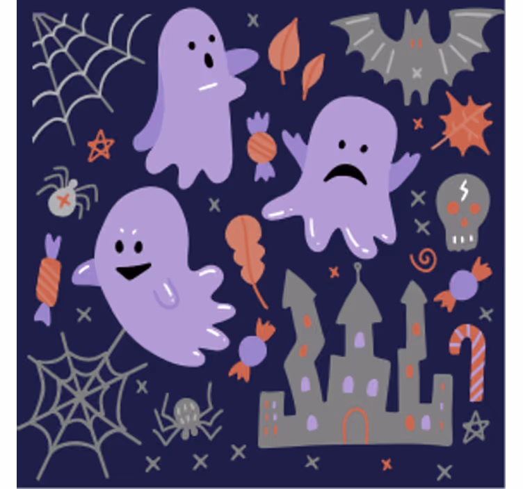 Sottobicchieri halloween fantasmi giocosi - TenStickers