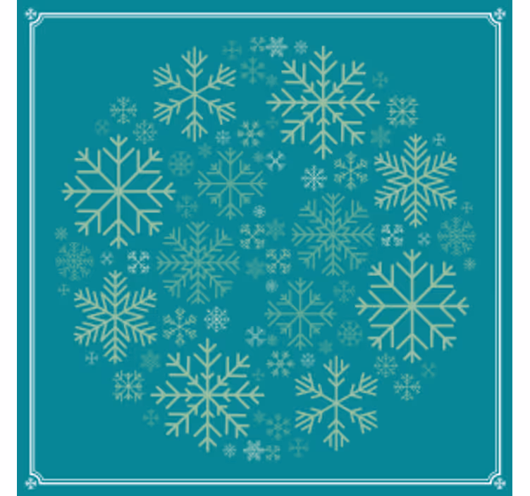 Sottobicchieri natalizi con motivo fiocco di neve - TenStickers
