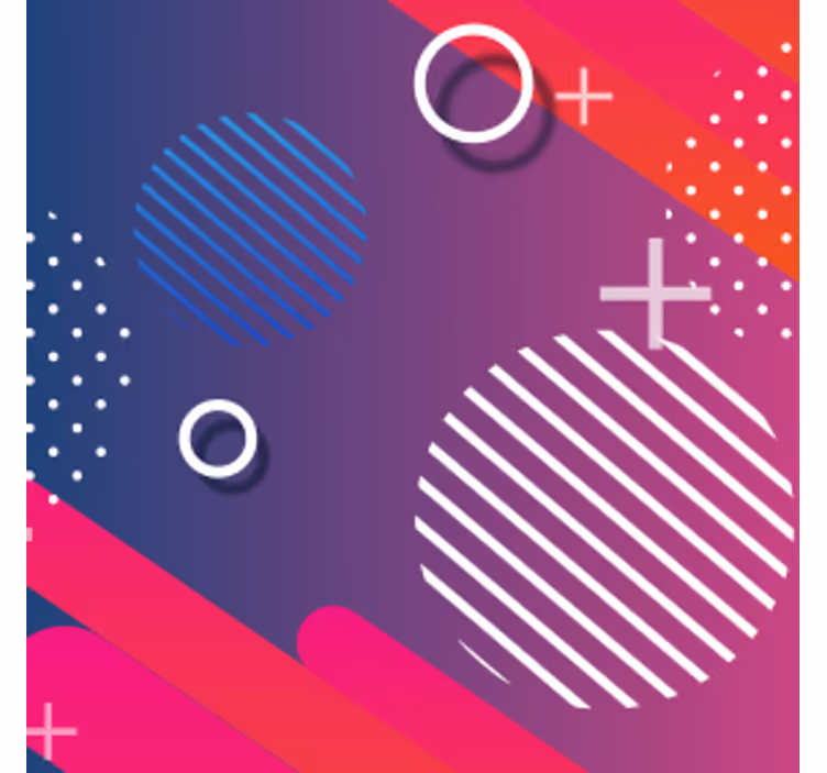 Sottobicchieri motivo geometrico con cerchi - TenStickers