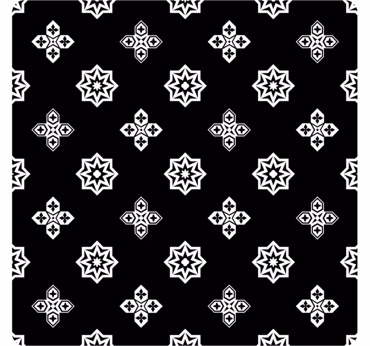 Sottobicchieri motivo floreale geometrico - TenStickers