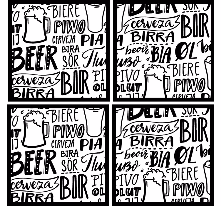 Sottobicchieri birra terminologia della birra - TenStickers