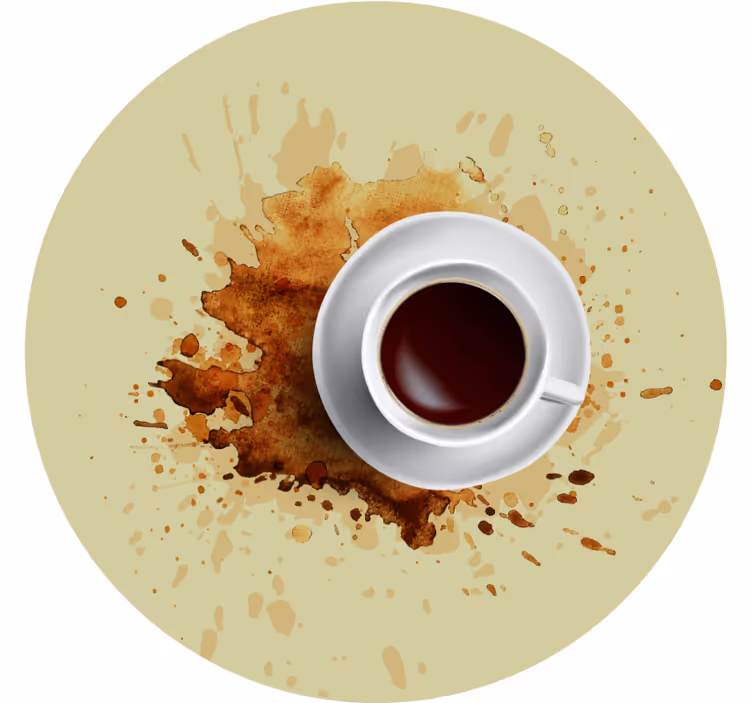 Sottobicchieri frikis tazza da caffè con schizzi - TenStickers