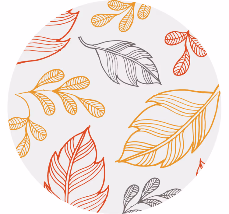 Sottobicchieri motivi foglia strati - TenStickers