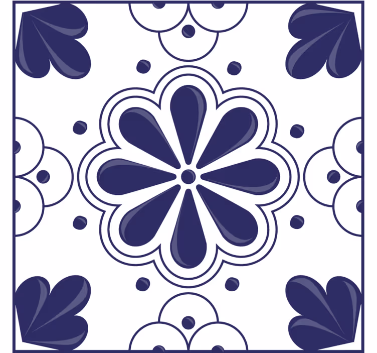 Sottobicchieri motivo a forma floreale - TenStickers